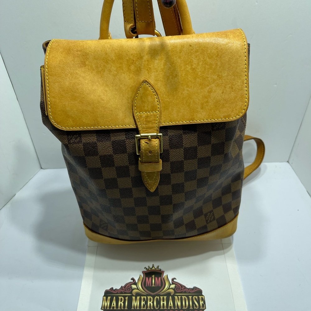 Louis Vuitton Backpack in Damier Ebene, preloved with dust bag.